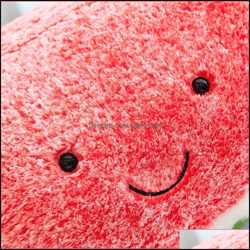 cute cartoon expression fruit watermelon pillow plush toy new creative doll children dolls birthday gift la378