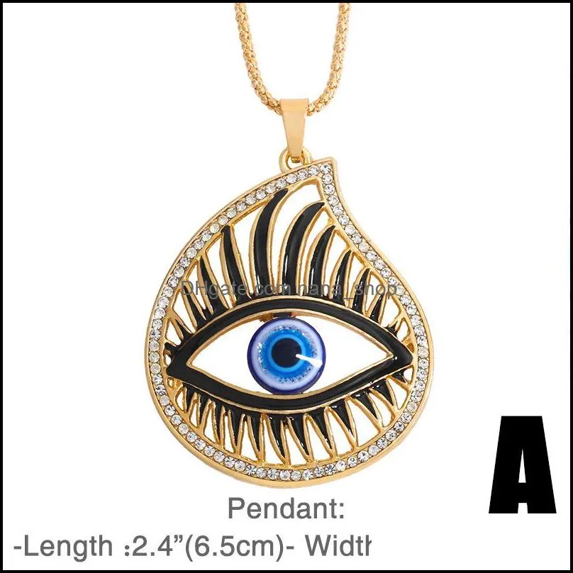 fatima hand pendant necklace turkey evil blue eyes diamond sweater chain hollow lucky pendants adjustable gold necklaces turkish crystal