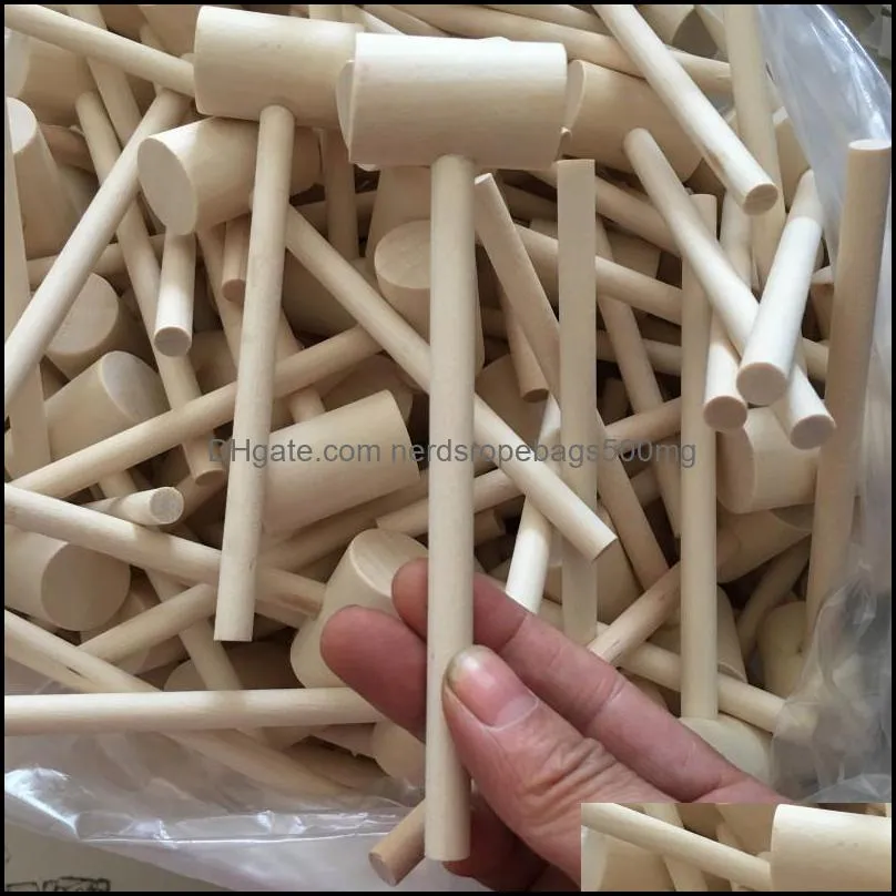 mini wooden hammer wood mallets for seafood lobster crab shell leather crafts jewelry crafts dollhouse playing house supplie 508 v2