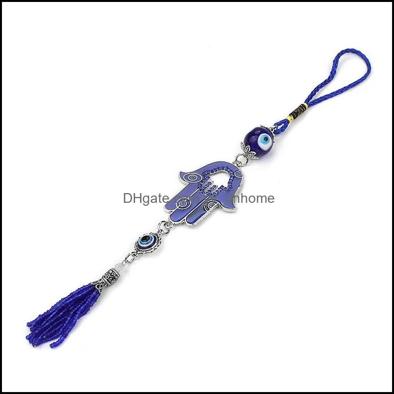 fashion jewellery accessories blue evil eye key fatimas hand keys buckle tassels pendant ornaments keychains female 6 9bd y2