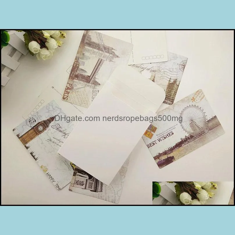 greeting card packing cardboard box envelope type postcards gift boxes 15.5*10.8*1.5cm 268 s2