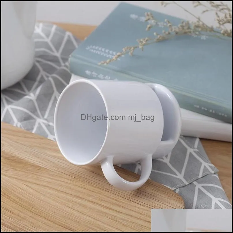 ceramic mug white coffee milk biscuits dessert 250ml cup tea cup kka3109 cookie home side for pockets office tea holder 1428 v2