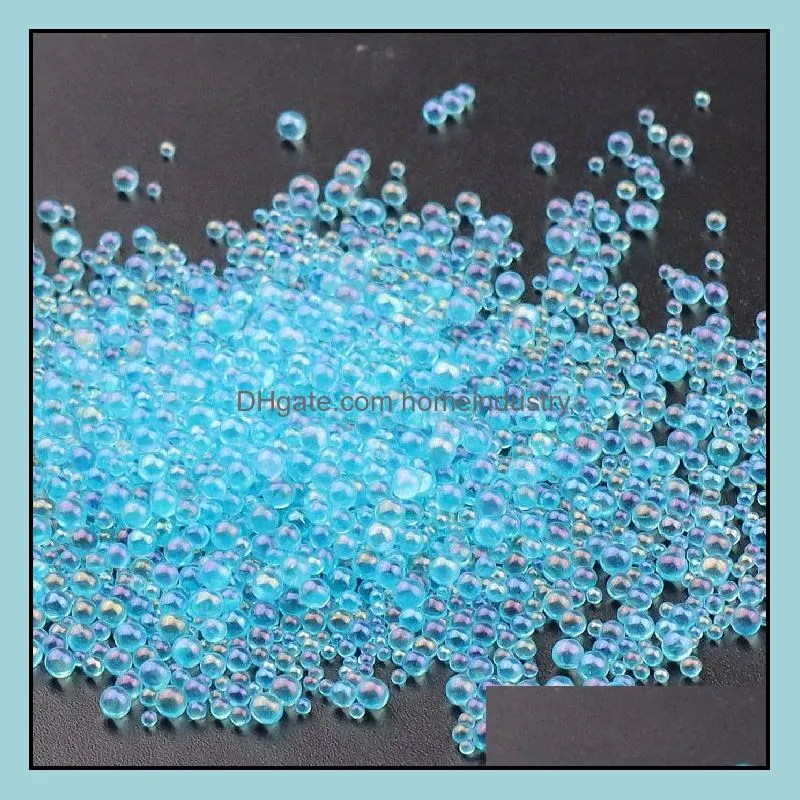 nail art decorations 10g/bag mini bubble ball beads 0.6-3mm mixed tiny for glass globe silicone mold filler charms diy decornail