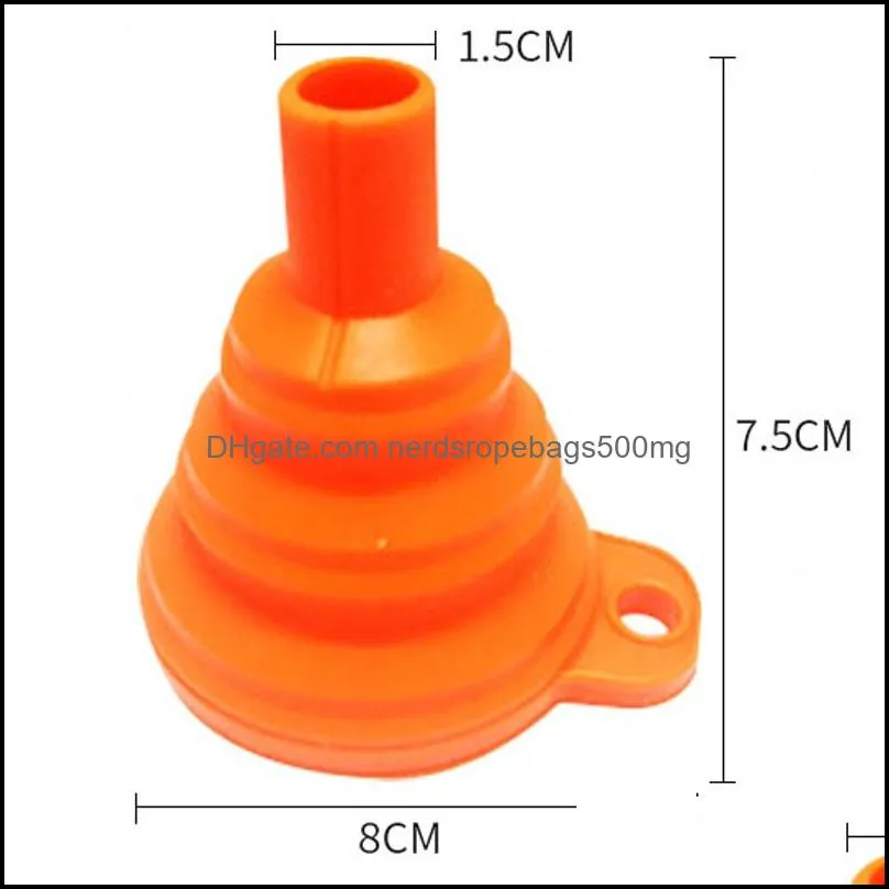 silicone folding telescopic funnel for jars kitchen tools foldable food jam spice large canned funnel 20220826 e3