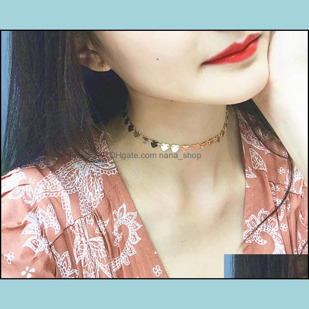 10pc/set chain choker necklace for women grils lucky star pendant necklace