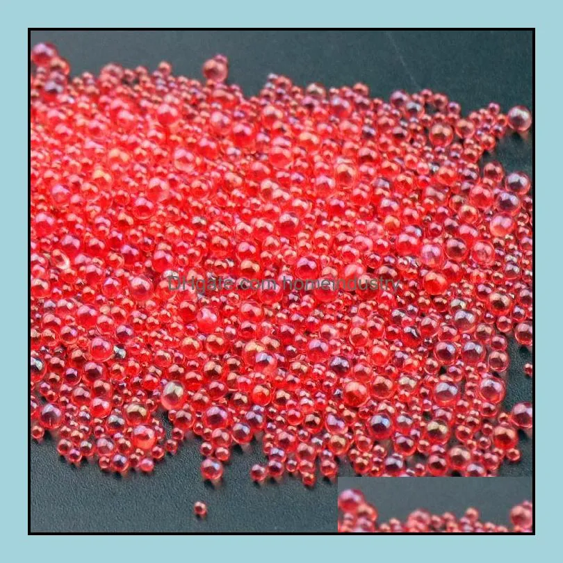 nail art decorations 10g/bag mini bubble ball beads 0.6-3mm mixed tiny for glass globe silicone mold filler charms diy decornail