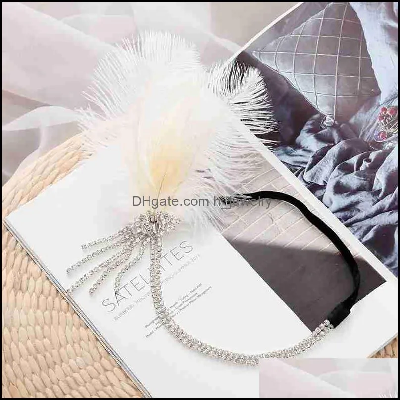 gatsby bridal feather headband indian bohemian headgear headdress women girls children