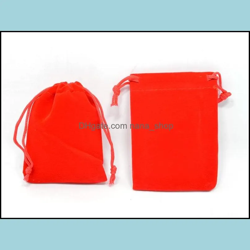 velvet5x7 drawstring pouch bag/jewelry bag,christmas wedding gift bags & pouches de bijoux velvet bagche 100pcs 638 q2