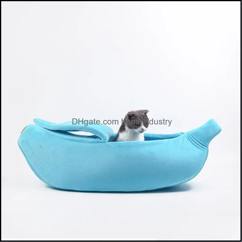 cat beds & furniture soft warm bed house banana cozy litter box lounger for cats kittens dogs puppy kennel pet nest basket cushion