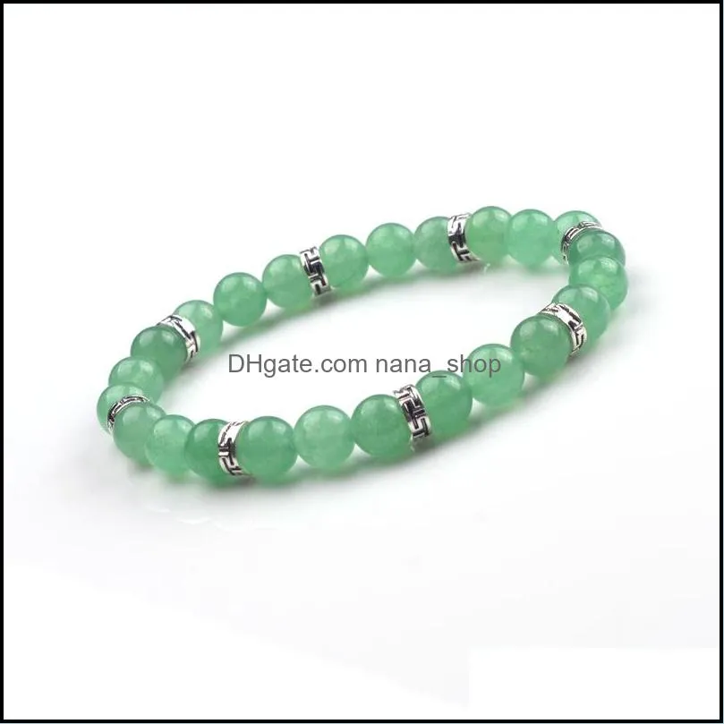 2017 8mm popular natural stone volcanic rock yoga bracelet, can promote the new generation to ensure the health of the human body