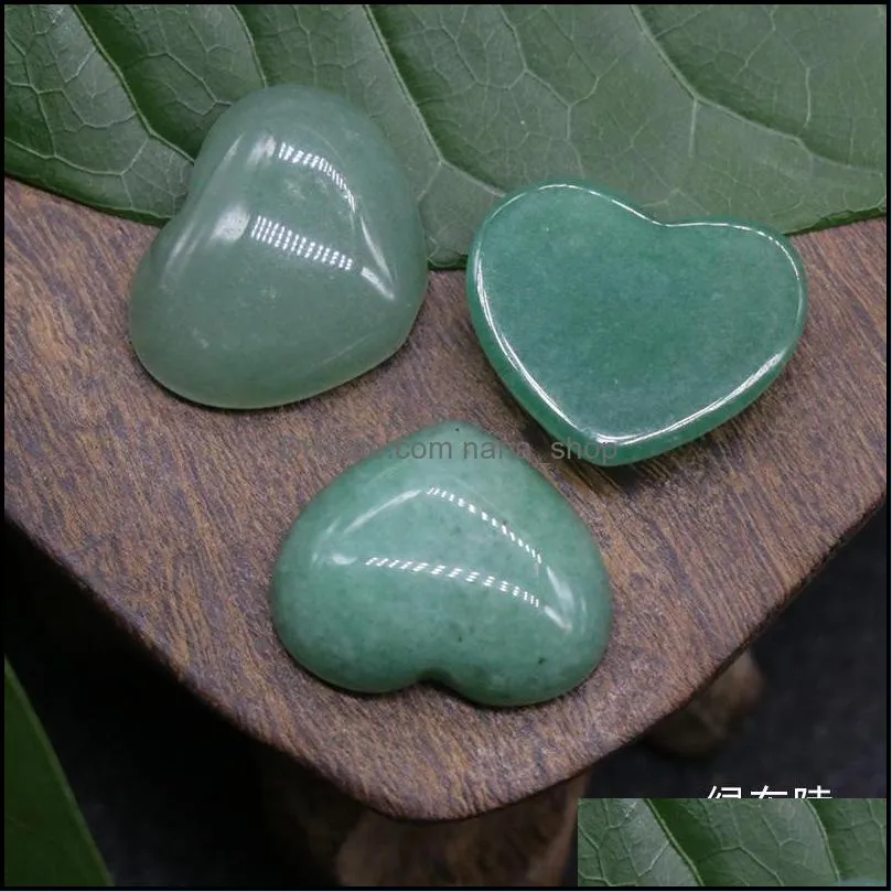 18mm flat back assorted loose stone heart shape cab cabochons beads for jewelry making wholesale