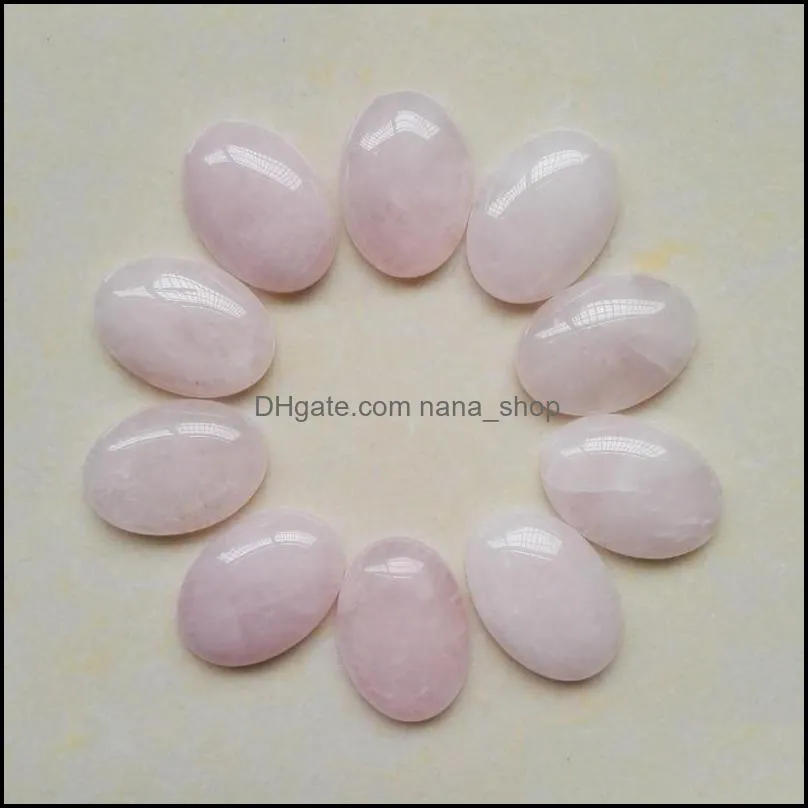 healing natural crystal semi-precious oval loose stone beads 25x18mm face for stones necklace ring earrrings jewelry making