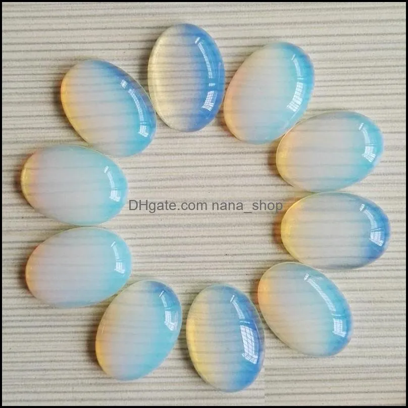 healing natural crystal semi-precious oval loose stone beads 25x18mm face for stones necklace ring earrrings jewelry making