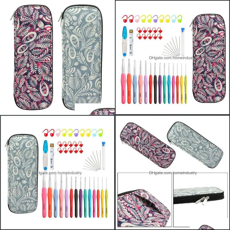 tattoo needles crochet hook case durable travel zipper bag tools organizer needle organisertattoo