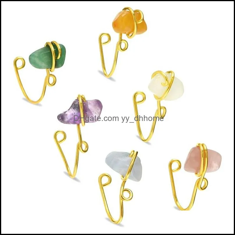 1 piece fake piercing clip studs nose ring cuff for women trend ear cuffs body jewelry gifts nose hoops punk club party accessories 2256