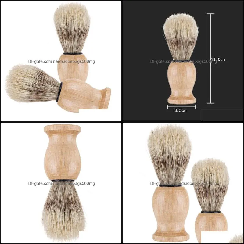 nylon material woody beard brush bristles shave tool man male shaving brushes shower room accessories clean home 5wm n2