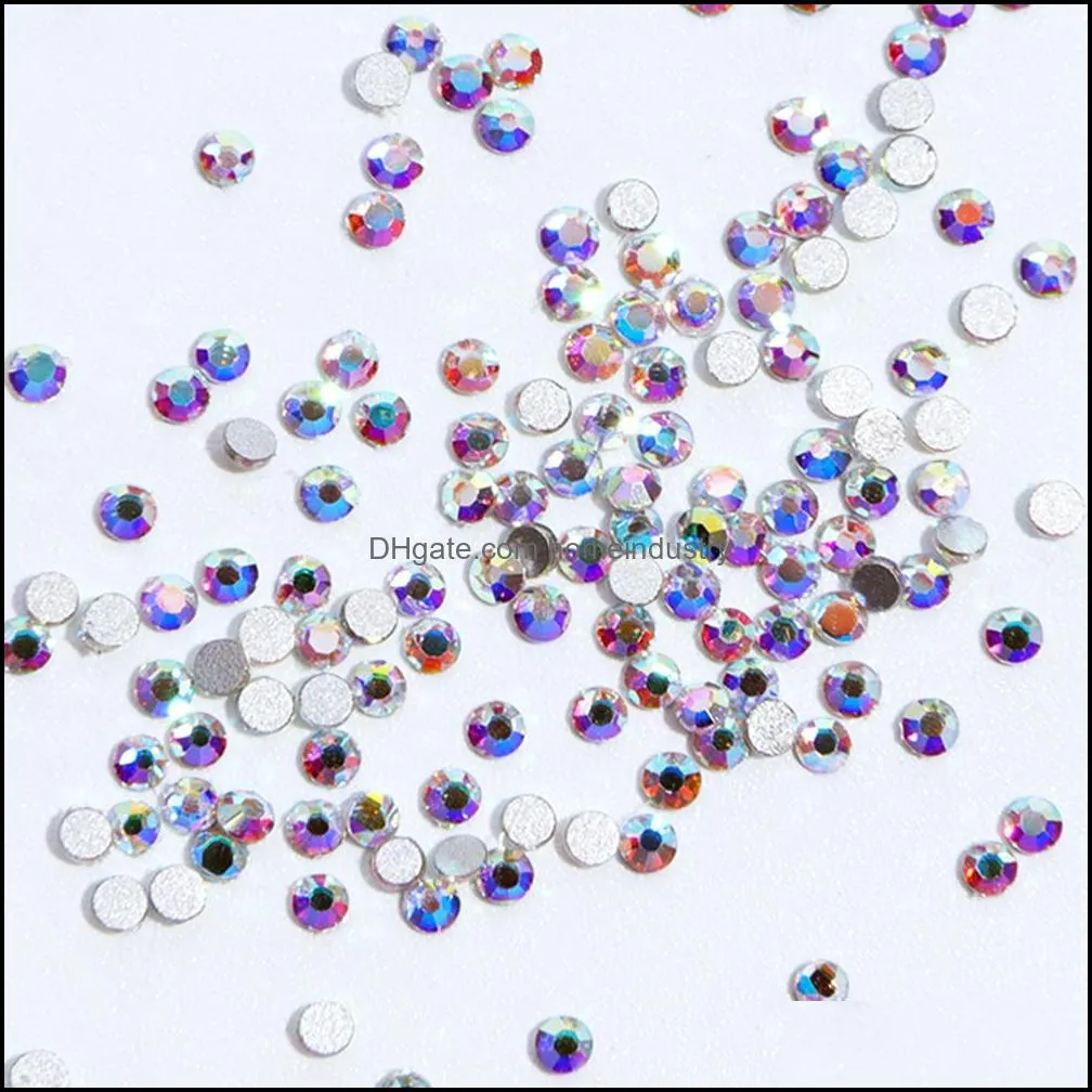 crystal strass nail art rhinestone decoration mixed size clear ab non hotfix flatback gem for nail manicure access ji388