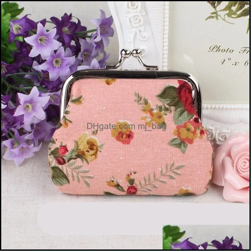 rose flowers handbag coin purse cloth colorful white black big container fashion wallet ladies women 1 6qs c2