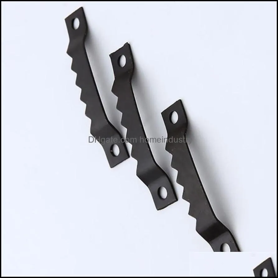 hooks & rails 150pcs serrated creative single hole picture frame hangers holders with 300pcs screwsblack231o