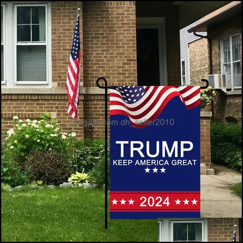 president general election banner flags usa 2024 garden flag 30*45cm keep america great banners polyester fiber 3 49cd q2