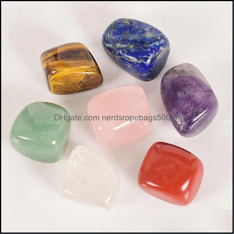 natural crystal chakra stone 7pcs set natural stones palm reiki healing crystals gemstones decoration accessories 527 v2