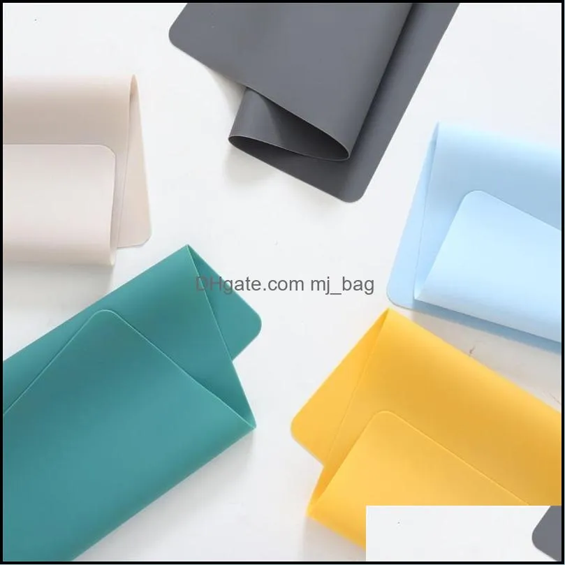 grade heat resistant ins silicone morandi color nordic style table mat 40 * 30 western food 2113 v2