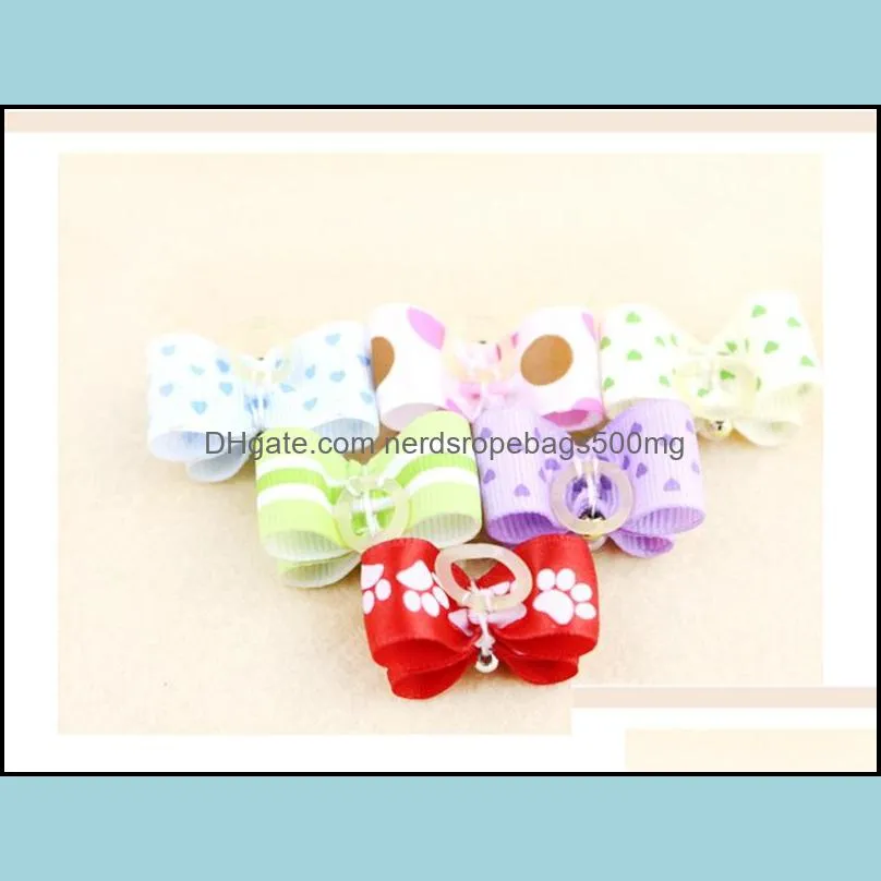 pet puppy hairpin upscale flower hair bows dog cat groming headdress products accessories cute three 299 s2