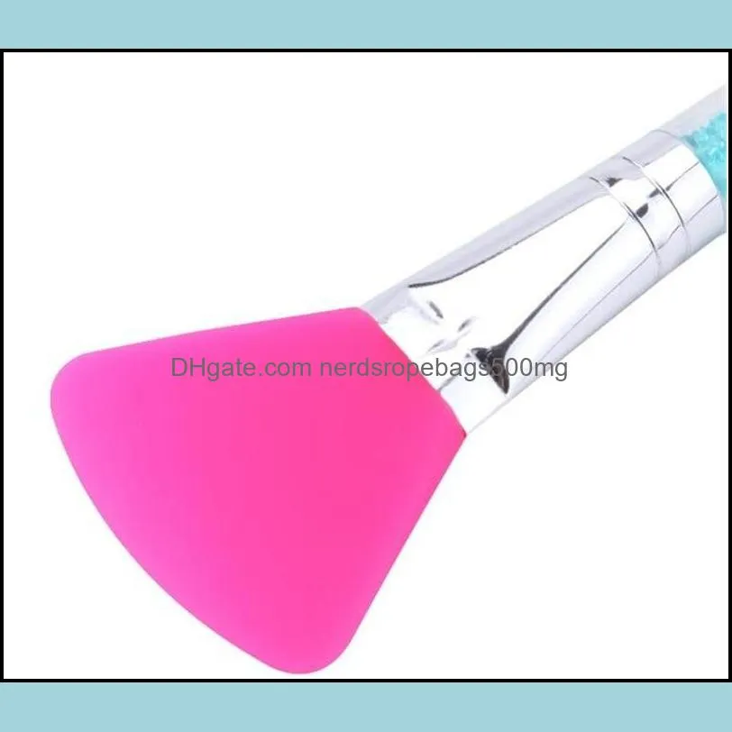 silicone shining handle makeup brushes soft facial mask brush multi function color cleaning tools lady cosmetics home 2 2wy g2