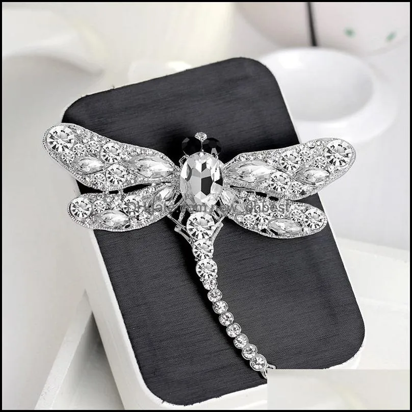 new fashion vintage crystal enamel dragonfly brooches jewelry for women gifts female jewelry 1935 t2