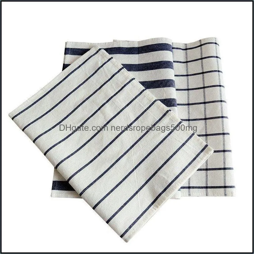 napkin cloth japanese yarn-dyed  pure cotton mat table mat cloth napkin fashion simple hotel pendant photo background cloth 3 n2