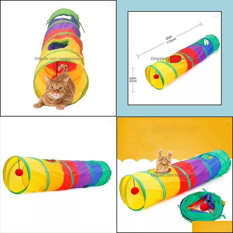 cat toys tunnel pet tube collapsible play toy indoor outdoor kitty puppy for puzzle exercising hiding training