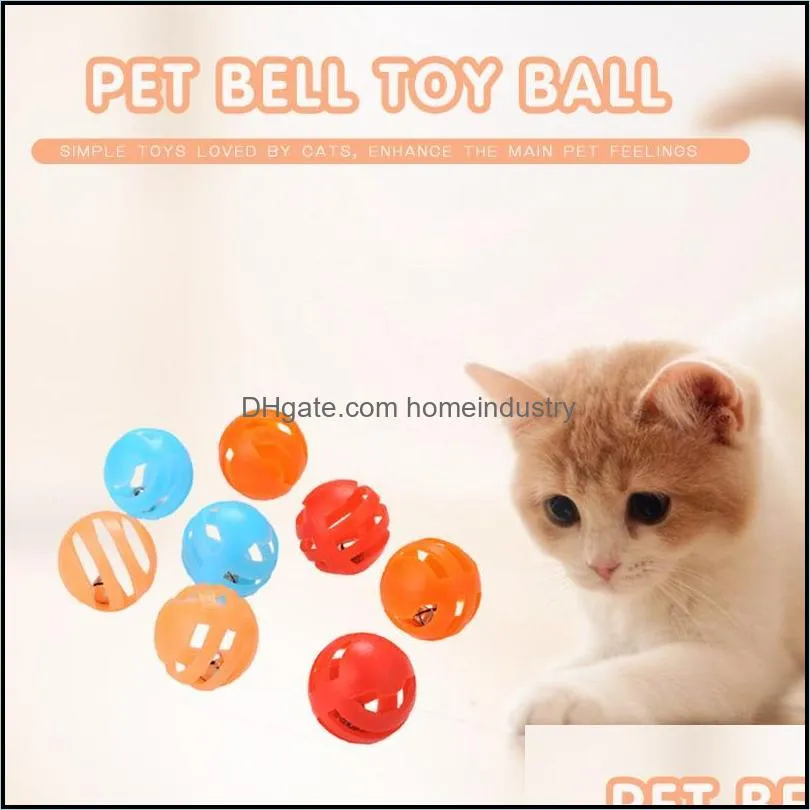 cat toys throwing balls interaction pet products funny hollow training bell toy teaser chewing scratch rattle random colorcat