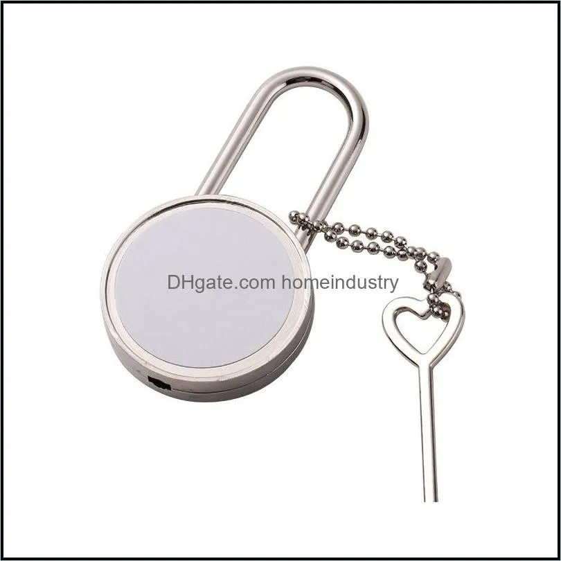 sublimation blank lock party diy wishing padlock valentine`s day locks women heart-shaped gifts heat transfer padlocks