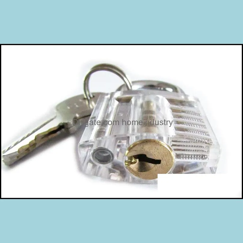 beautiful modern style transparent visible pick cutaway mini practice view padlock door locks kit training skill tool for locksmith