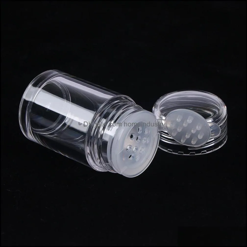 1pc clear 10ml empty bottle cosmetic sifter loose powder jars 1pc container screw lid diy for makeup tools refillable