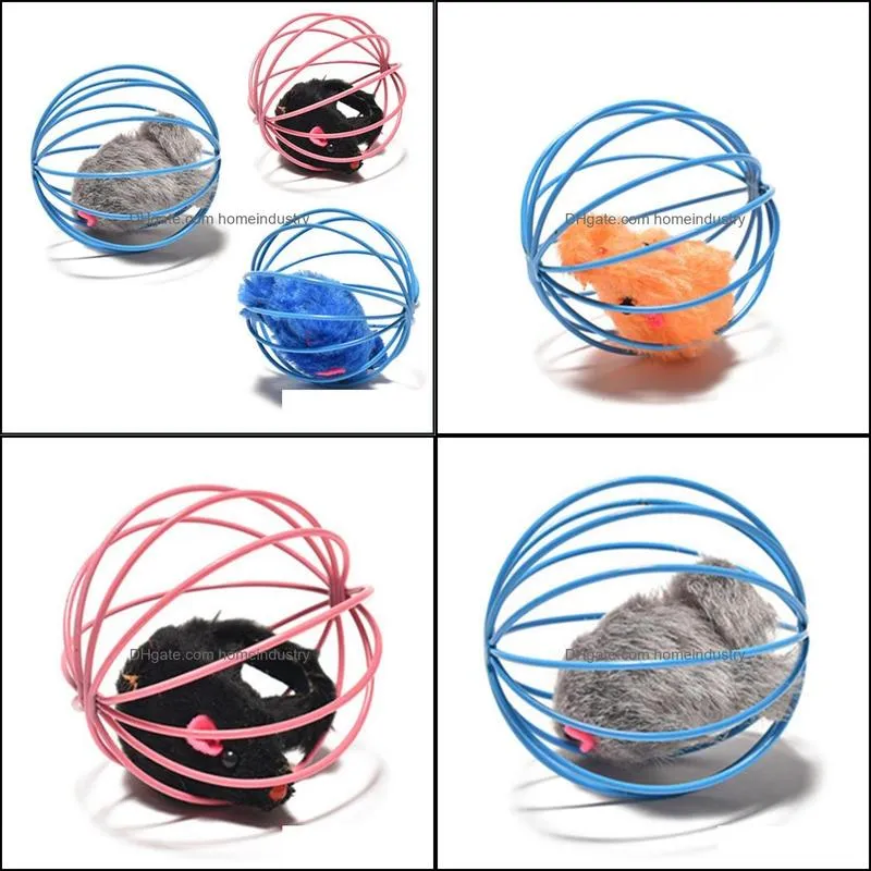 cat toys interactive 2.56in prisoner mouse kitten play ball dog chase toy pet educational random colorcat