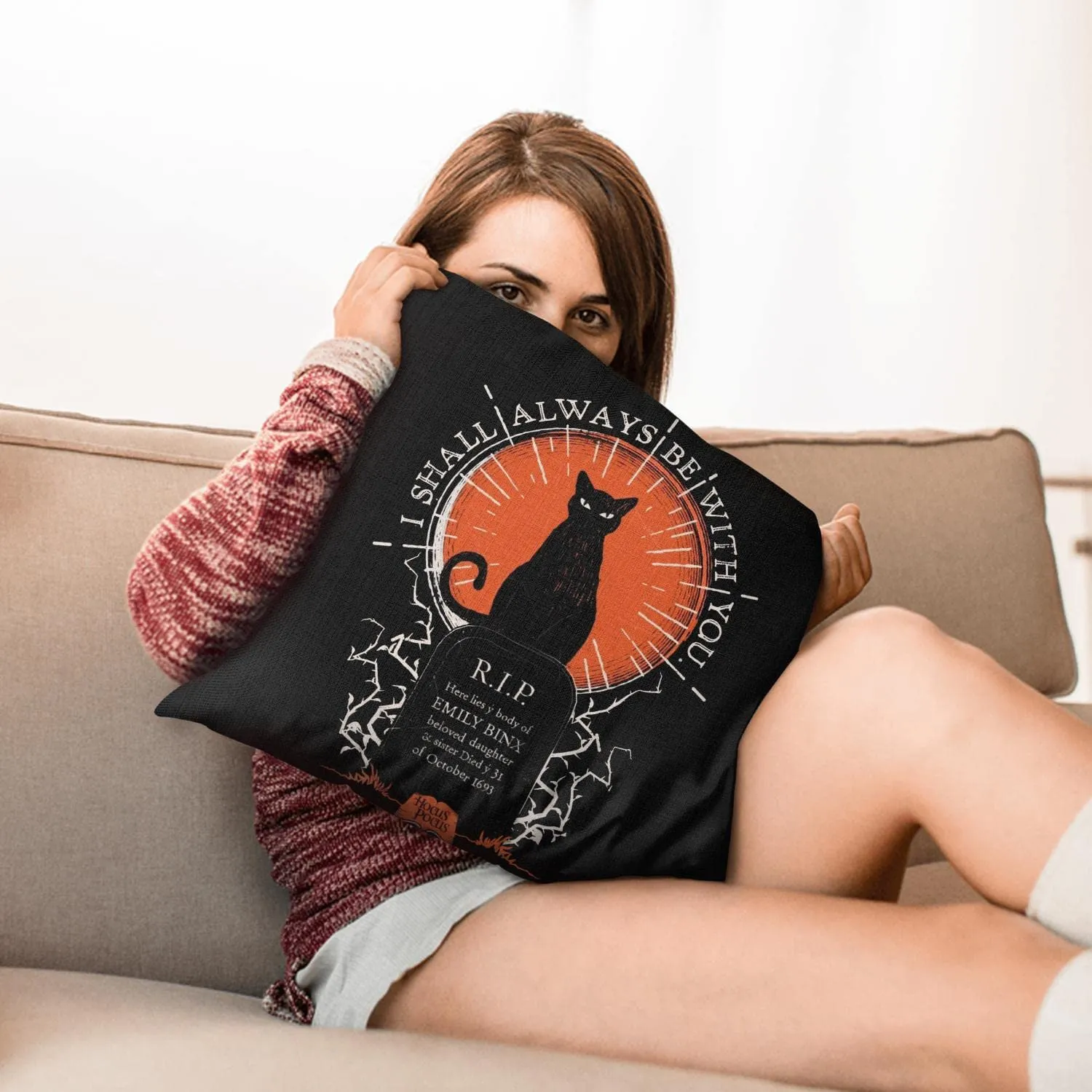 halloween throw pillow cover hocus pocus pillow cover sisters witches throw pillow 18 x 18 inch home decorations cushion case for sofa couch set of 4