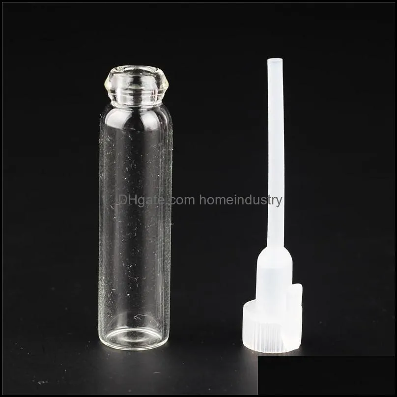 1/2/3 ml empty bottle mini glass perfume small sample vials laboratory liquid fragrance test tube trial bottle