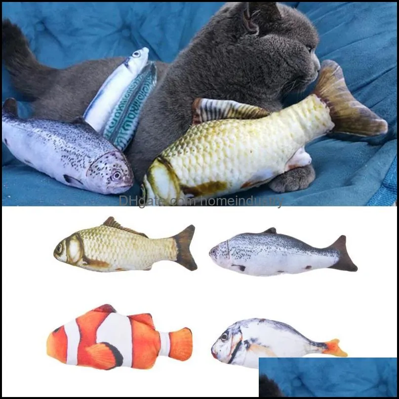 cat toys creative fish shape pet toy bite resistant catnip simulated grass carp pillow stuffed animalcat