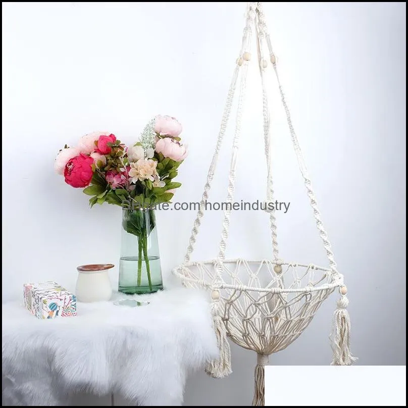 cat beds & furniture hand-woven bed boho pet net bag hammock macrame hanging swing dog basket home accessories cat`s house puppy gift