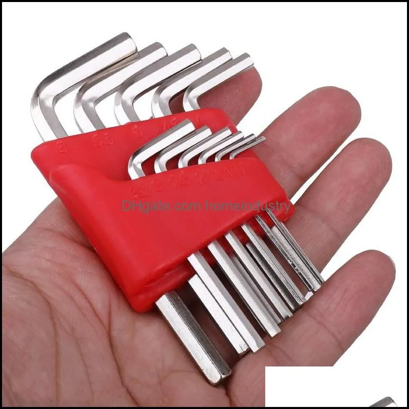 5/8/11 pcs allen wrench metric inch size allen key short arm tool set easy to carry in the pocket