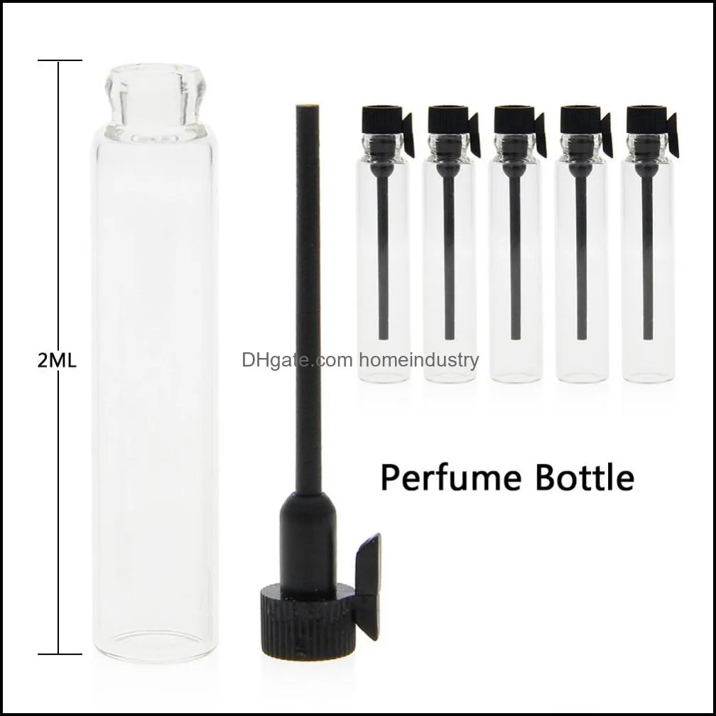 2ml mini glass perfume small sample vials bottle empty laboratory liquid fragrance test tube trial bottles