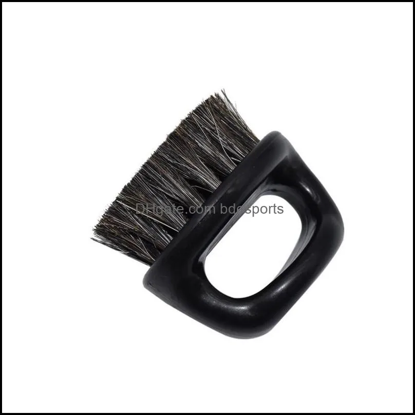 Plastic Retro Beard Modelling Brush Boar Bristles Men Mustache Finger Ring Shaving Portable Face Care Clean Brushes 2 4mx G2