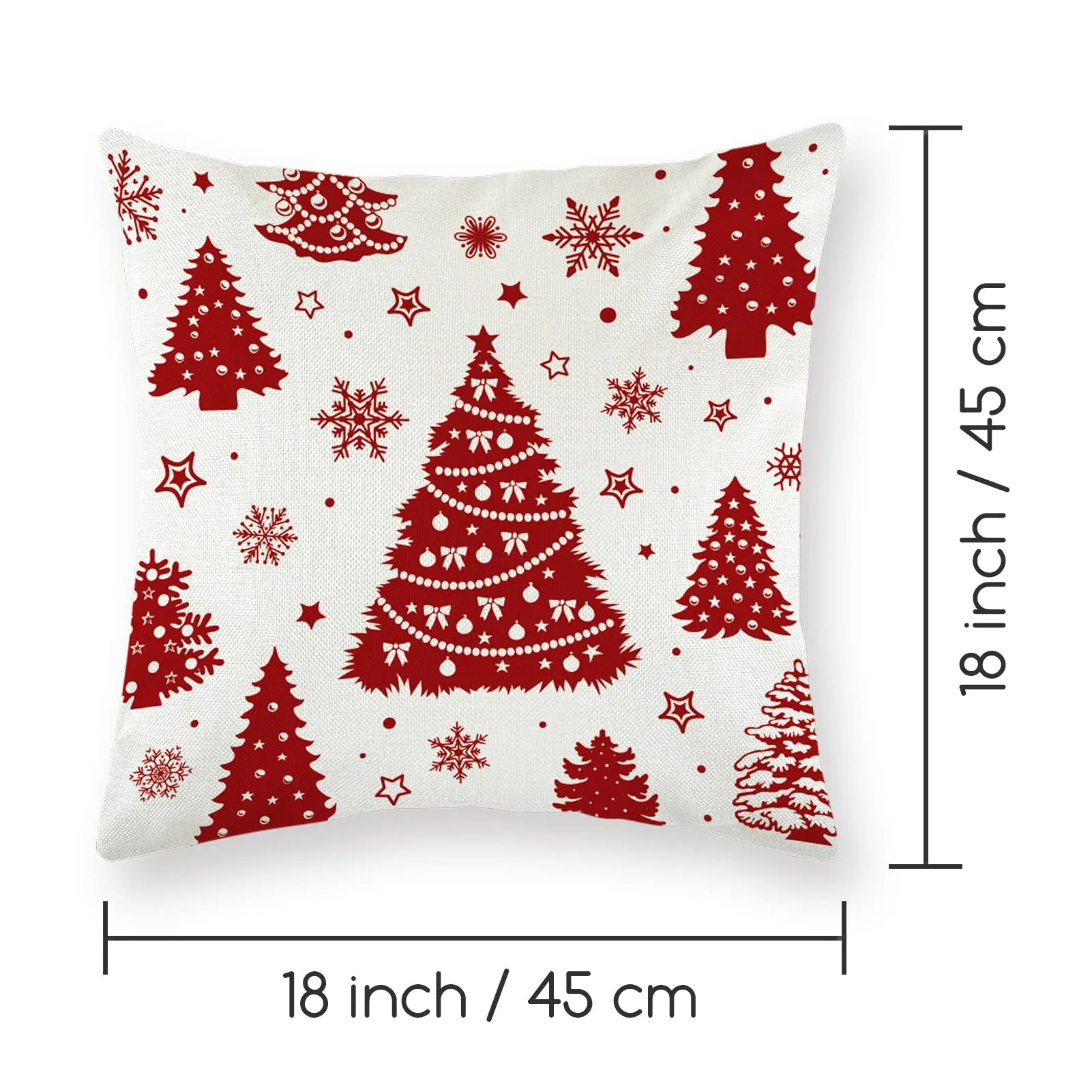 christmas pillow covers 18x18 set of 4, rustic christmas pillow cases holiday throw pillows cases covers for christmas home decorations