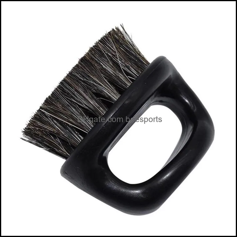 Plastic Retro Beard Modelling Brush Boar Bristles Men Mustache Finger Ring Shaving Portable Face Care Clean Brushes 2 4mx G2