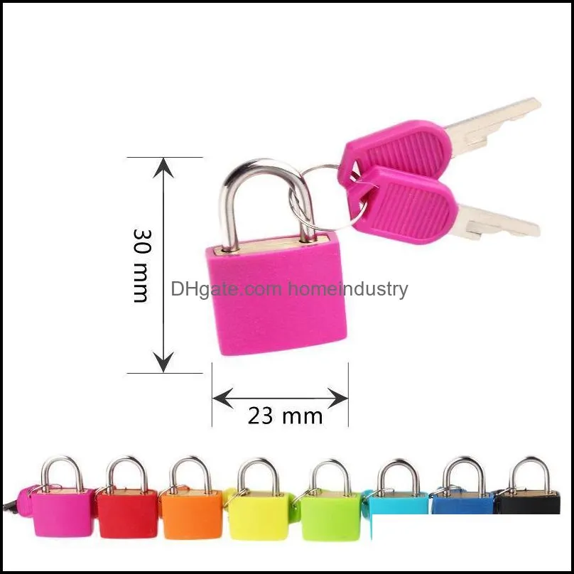 door locks small mini strong metal padlock travel suitcase diary book lock with 2 keys security luggage padlock decoration t2i51769