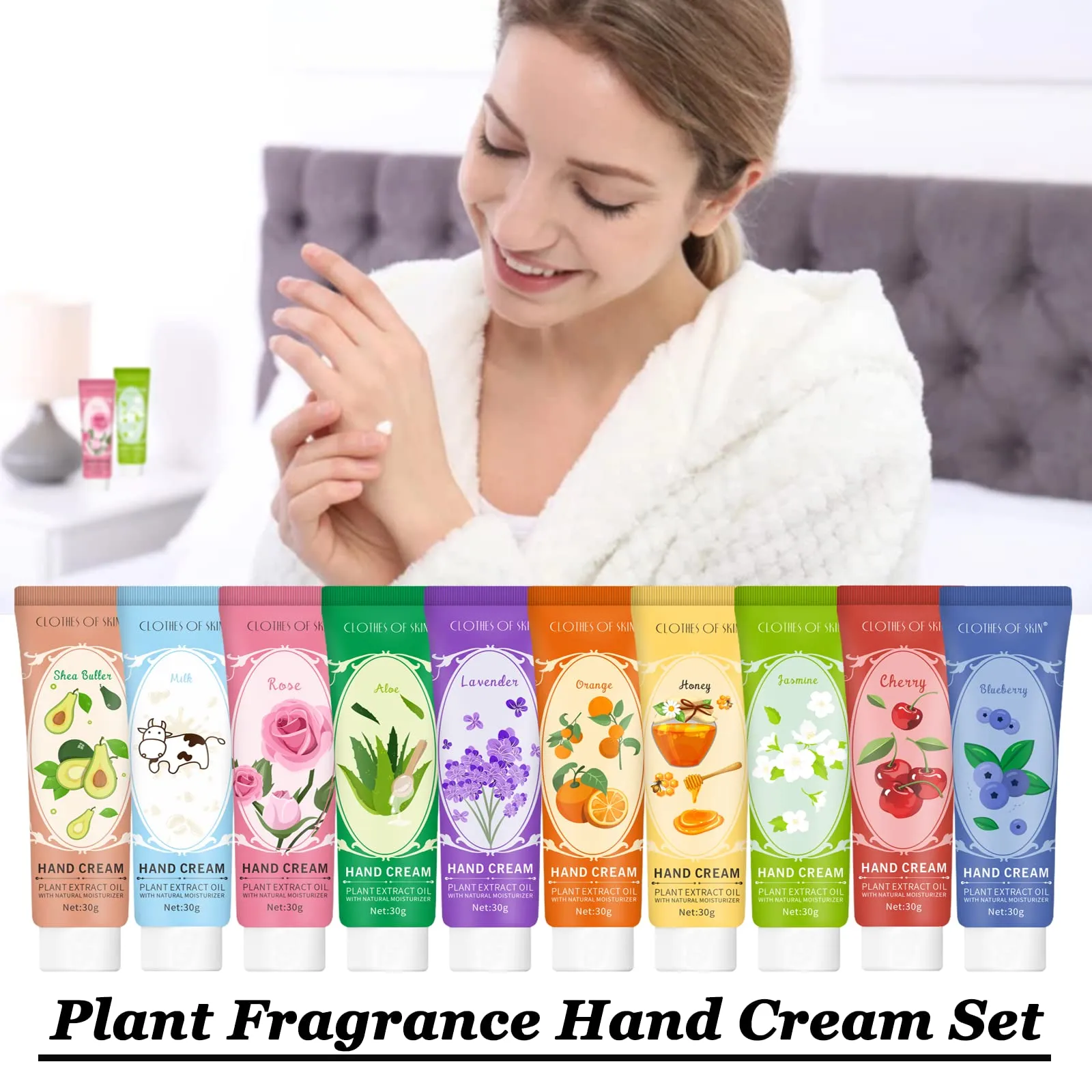 hand cream gifts set,natural plant fragrance hand cream for dry cracked hands,mini hand cream travel size with natural aloe and vitamin e for body & dry skin, hand lotion gifts bulk for women