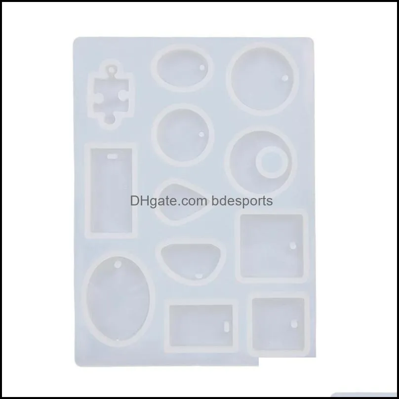 Diy Mould Set Bracelet Pendant Silicone Mold Suit Crystal Molds Kit Portable Opp Packing With Various Style 22sr J1