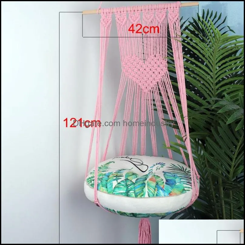 cat beds & furniture bohemian handwoven tapestry cotton pet hammock bed cage swing living room home decoration for bedroom