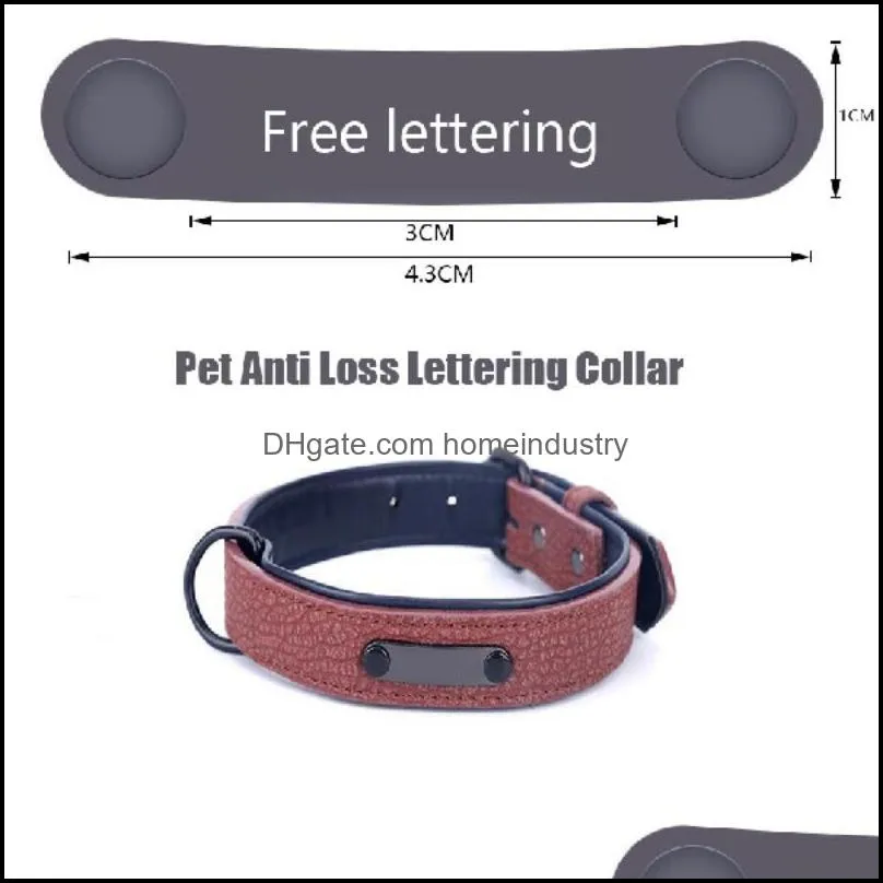 dog car seat covers collar pet neck super fiber leather can be engraved to prevent loss of four season stuff